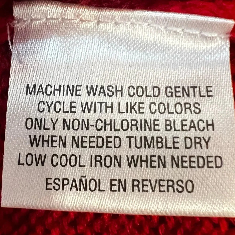 Style & Co Red and Black Short Sleeved Sweater. Size‎ Large. - Picture 4 of 6